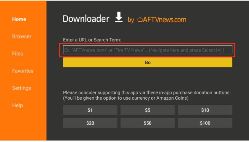 Cómo instalar IPTV Smarters APK en FireStick / Android TV Box en pasos simples de 2022 25 Cuadro de URL de la aplicación de descarga